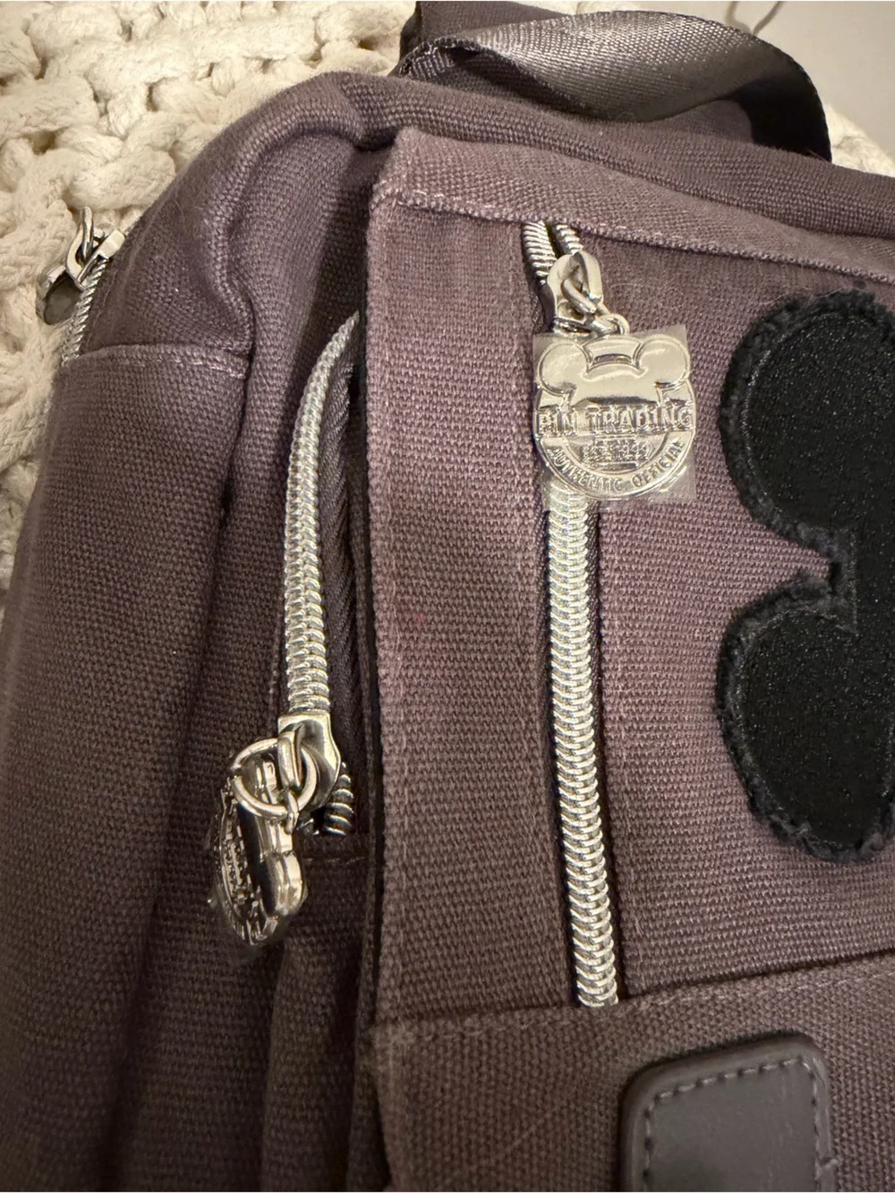 Disney Grey Pintrading Mickey Backpack
